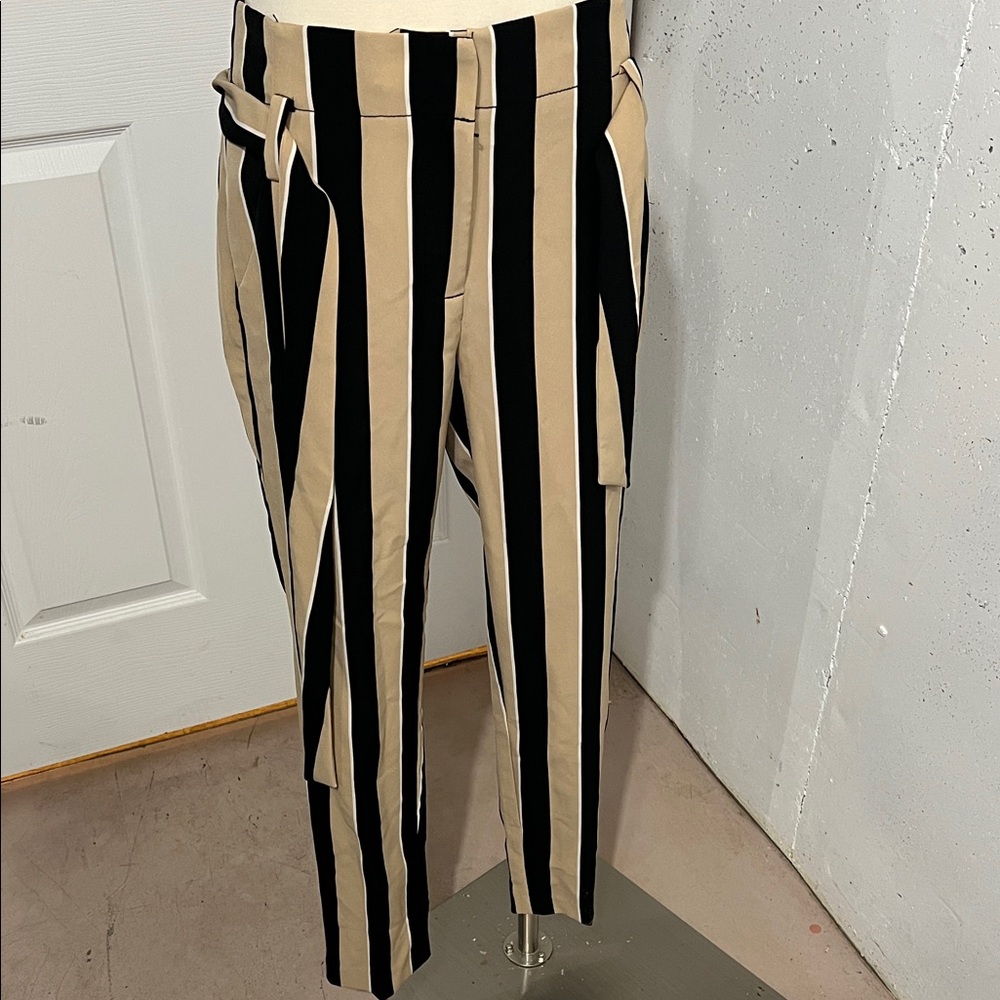 Black and Tan Striped Pants